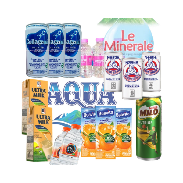 Air mineral dan susu Gondang Mart